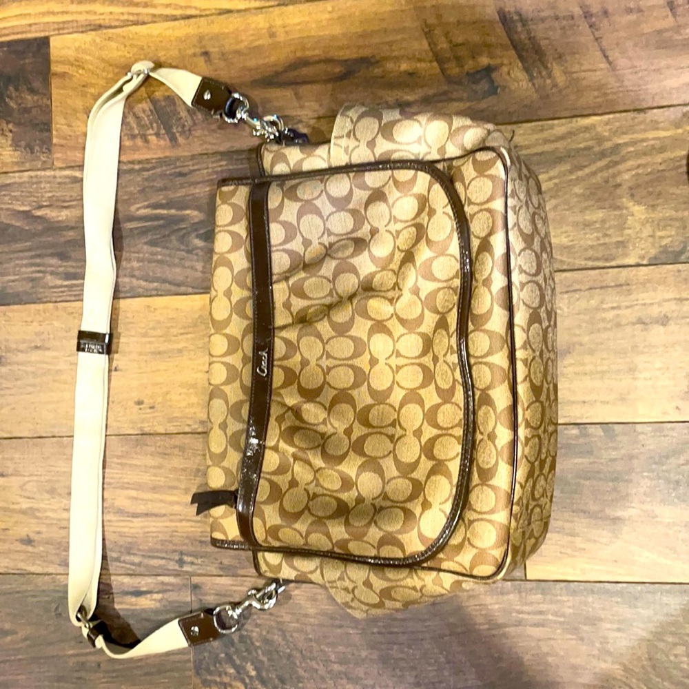 Cross body Coach diaper bag